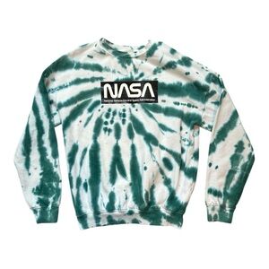 H&M Printed Sweatshirt -Long sleeve - Turquoise/tie-dye - Kids 12/14